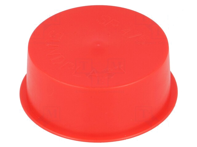 Afdekdopje; Lichaam: rood; Buitendiam: 59,9mm; H: 20mm; Mat: LDPE Afdekdopje; Lichaam: rood; Buitendiam: 59,9mm; H: 20mm; Mat: LDPE